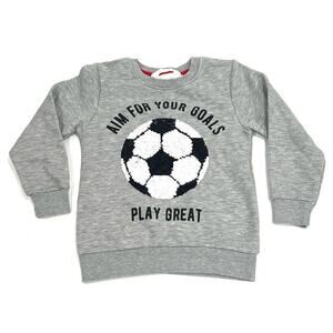 H&M soccer 4-6y mermaid sequins FLAW sweatshirt